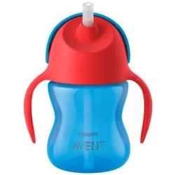 AVENT puodelis su šiaudeliu 9m+ 200 ml