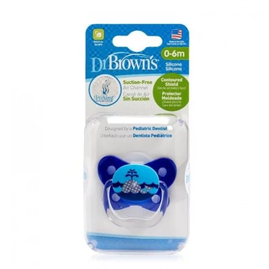 DR.BROWN'S čiulptukas PreVent Contoured 0-6 mėn.