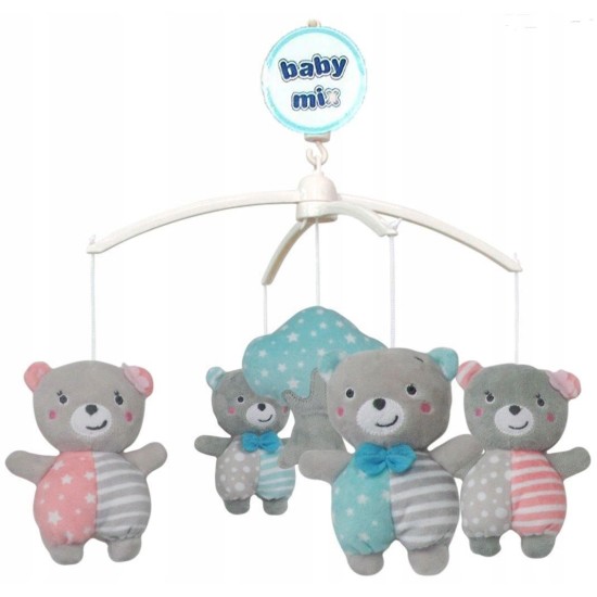 BabyMix Muzikinė karuselė  su pliušiniais žaisliukais