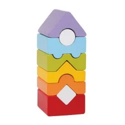EEco Toys dukacinė medinė piramidė- bokštas - 12