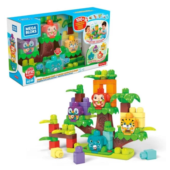Fisher Price MEGA BLOKS "Džiunglių namelio medyje muzikos grupė"