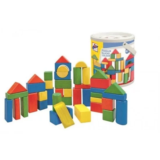KENDI Spalvotos medinės kaladėlės (50 vnt., 2,5 cm) KENDI Spalvotos medinės kaladėlės (50 vnt., 2,5 cm)