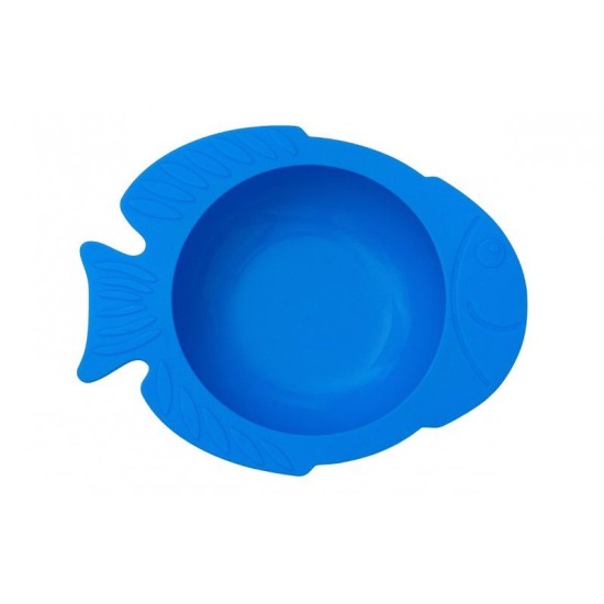 Mėlynas KIDODO dubenėlis su prilimpančiu dugnu - "Žuvytė"