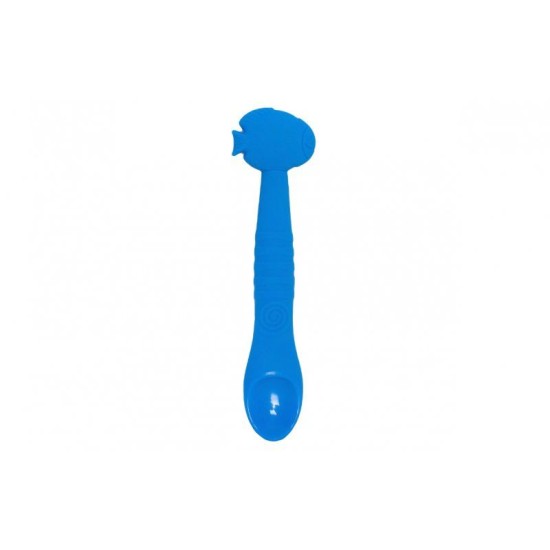 Mėlynas KIDODO silikoninis šaukštelis - "Žuvytė"