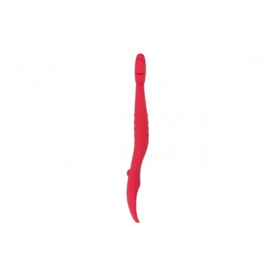 Raudonas KIDODO silikoninis šaukštelis - "Žuvytė"