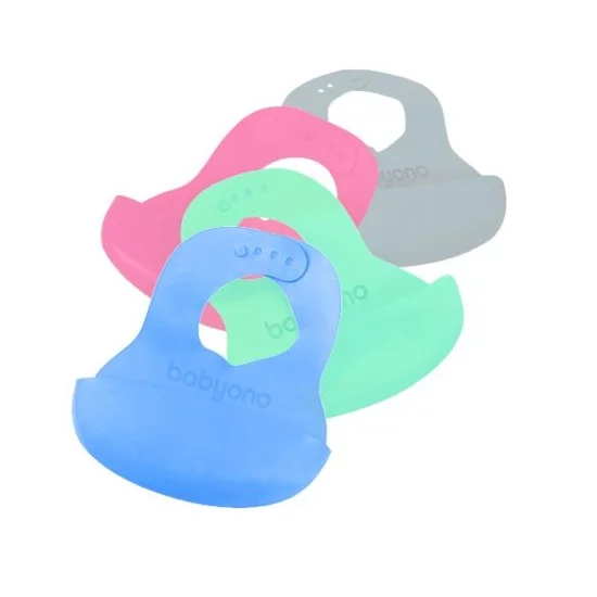 BabyOno seilinukas minkšto plastiko nuo 6 mėn. BabyOno seilinukas minkšto plastiko nuo 6 mėn.