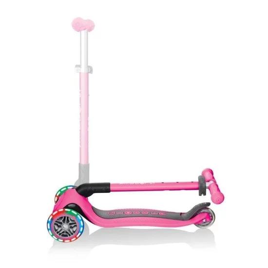 Globber PRIMO FOLDABLE LIGHTS triratis paspirtukas su švieč. ratukais