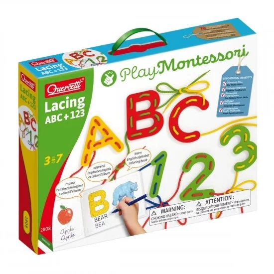 Quercetti Varstymo žaidimas "ABC + 123 " Quercetti Varstymo žaidimas "ABC + 123 "