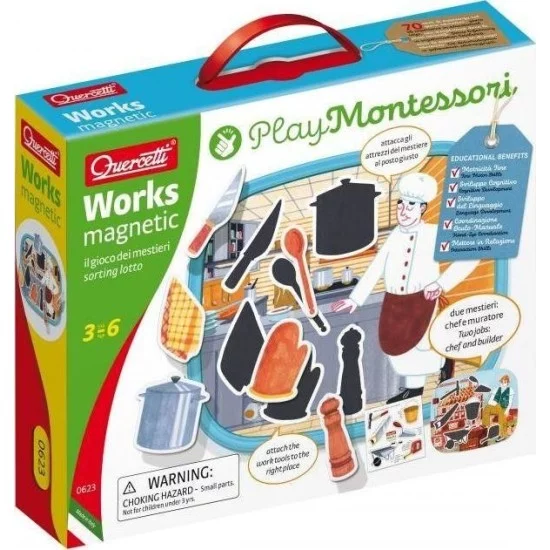 Quercetti magnetinė dėlionė WORKS MAGNETIC Quercetti magnetinė dėlionė WORKS MAGNETIC