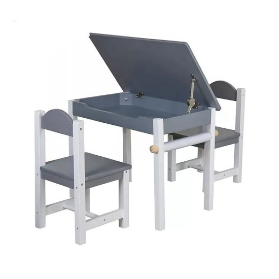 Medinis staliukas su dvejomis kėdutėmis