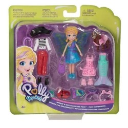 Polly Pocket lėlytė + rūbeliai ir aksesuarai