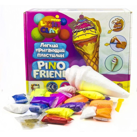 ECO toys plastilino-modelino Pino Friend Icecream rinkinys 