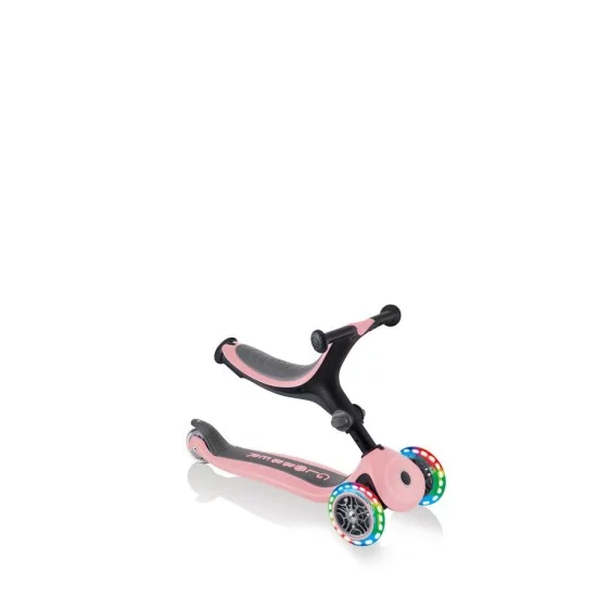 Globber GO-UP Foldable Plus Lights 4 in 1 paspirtukas šviečiančiais ratais Globber GO-UP Foldable Plus Lights 4 in 1 paspirtukas šviečiančiais ratais