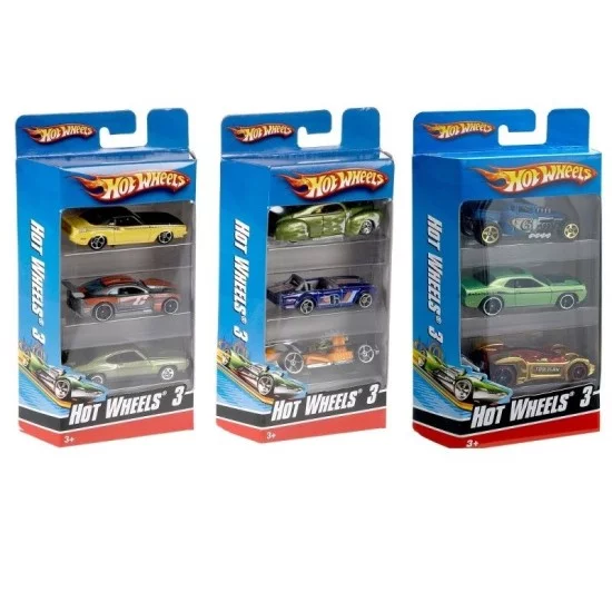 HOT WHEELS trijų automodelių rinkinys HOT WHEELS trijų automodelių rinkinys