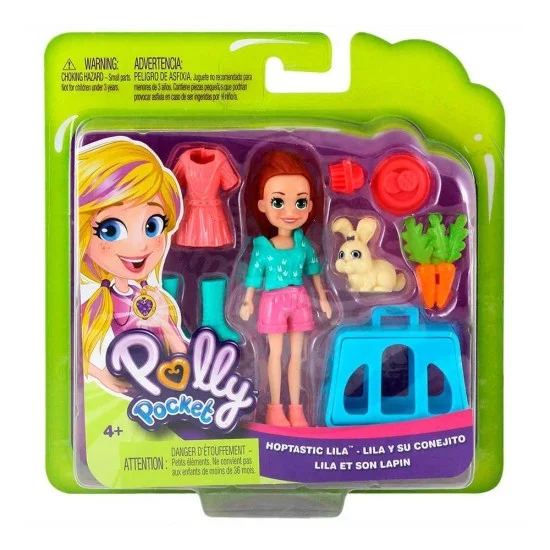 Polly Pocket lėlytė su gyvunėliu