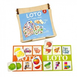 Edukacinis žaidimas LOTO, medinis