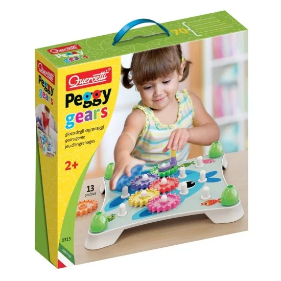 Quercetti PEGGY GEARS kūrybinis žaidimas mažyliams Quercetti PEGGY GEARS kūrybinis žaidimas mažyliams