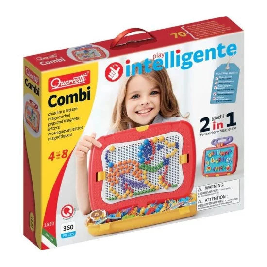 Quercetti mozaika+magnetinė dėlionė COMBI Quercetti mozaika+magnetinė dėlionė COMBI