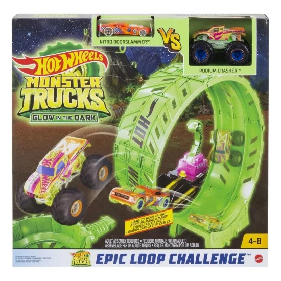 Hot Wheels Rinkinys džipams "Kilpa šviečianti tamsoje " Hot Wheels Rinkinys džipams "Kilpa šviečianti tamsoje "