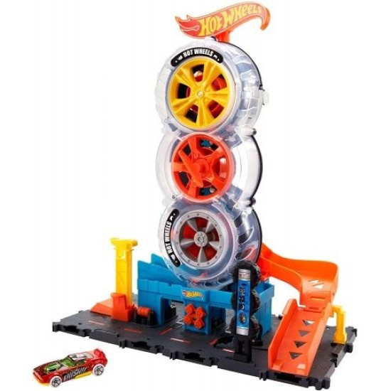HOT WHEELS rinkinys Besisukanti padangų gamykla HOT WHEELS rinkinys Besisukanti padangų gamykla