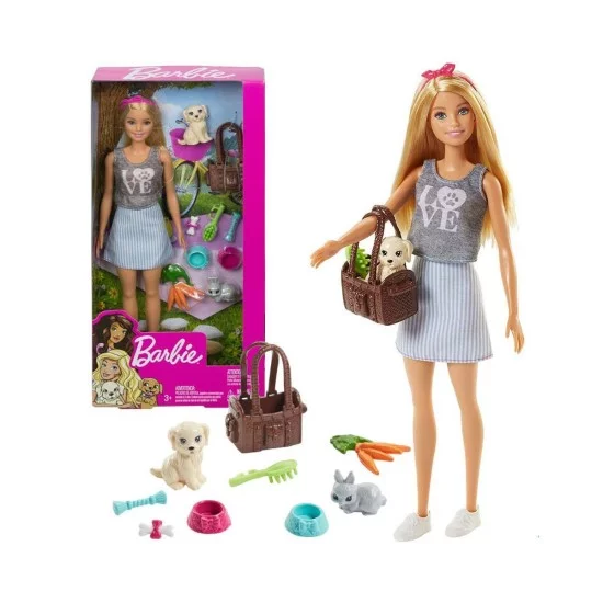 BARBIE Barbės ir jos augintinių rinkinys BARBIE Barbės ir jos augintinių rinkinys