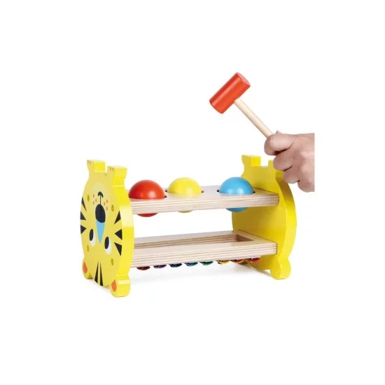 ANDREU TOYS Žaidimas TIGRAS - metalofonas ir kamuoliukai