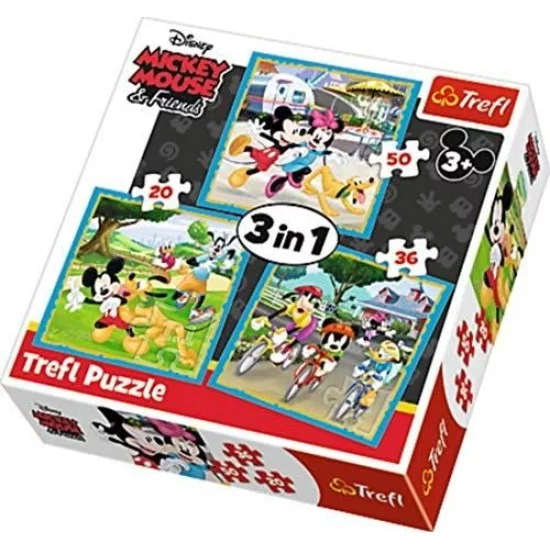 TREFL DISNEY 20+36+50 dėlionių rinkinys „Peliukas Mikis“