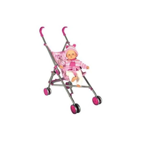 MIGLIORATI lėlytė - kūdikis  su vežimėliu