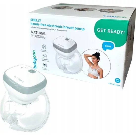 BabyOno elektrinis laisvų rankų pientraukis SHELLY BabyOno elektrinis laisvų rankų pientraukis SHELLY
