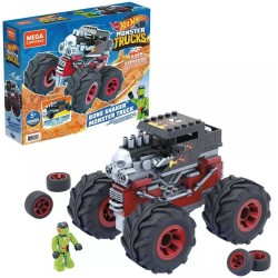  Hot Wheels konstruktorius džipas "kaulų kratytojas"  + lenktynininko figūrėlė