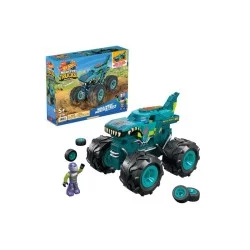  Hot Wheels konstruktorius džipas ryklys  + lenktynininko figūrėlė