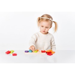 Eco Toys Lavinamasis medinis formelių rūšiavimo žaidimas  Stačiakampis 