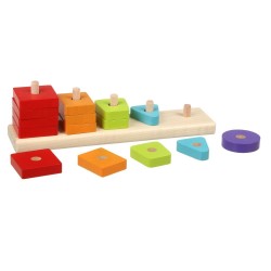 Eco Toys Lavinamasis medinis formelių rūšiavimo žaidimas  Stačiakampis 