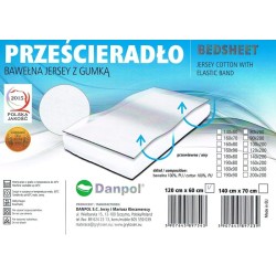 DANPOL frotte paklodė su guma 120*60 cm DANPOL frotte paklodė su guma 120*60 cm