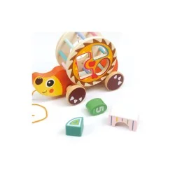 ANDREU TOYS Medinis ežiukas su virvele
