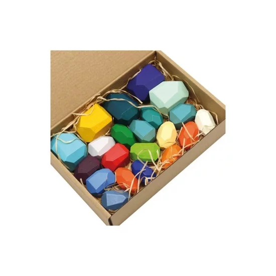 ANDREU TOYS Mediniai akmenukai - 21 vnt. ANDREU TOYS Mediniai akmenukai - 21 vnt.