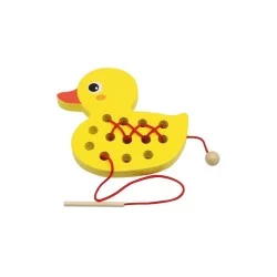 ANDREU TOYS Edukacinis medinis vėrimo žaidimas ANČIUKAS