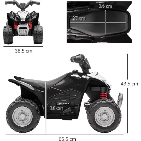 Licencijuotas akumuliatorinis kvadraciklas HONDA 6V Licencijuotas akumuliatorinis kvadraciklas HONDA 6V