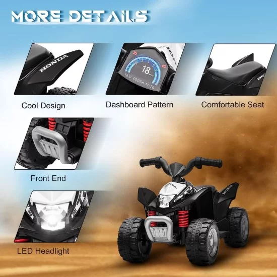 Licencijuotas akumuliatorinis kvadraciklas HONDA 6V Licencijuotas akumuliatorinis kvadraciklas HONDA 6V