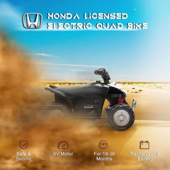 Licencijuotas akumuliatorinis kvadraciklas HONDA 6V Licencijuotas akumuliatorinis kvadraciklas HONDA 6V