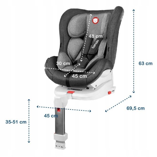 Automobilinė kėdutė Lionelo Lennart ISOFIX 0-18 kg