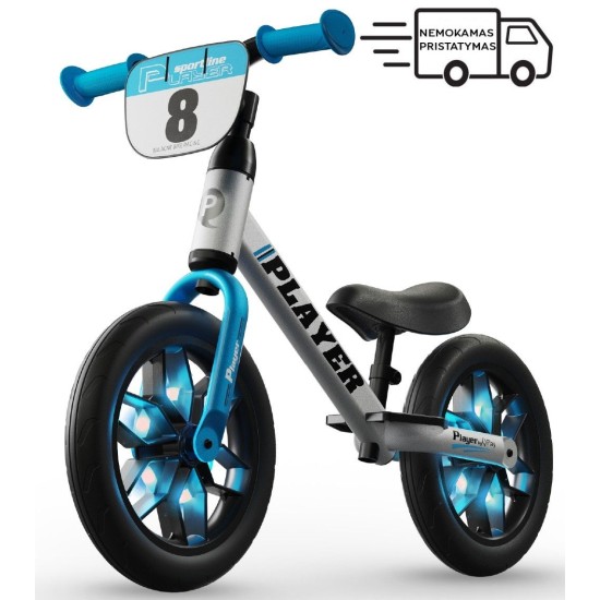 QPlay PLAYER Rubber Balansinis dviratukas (guminiais ratais)
