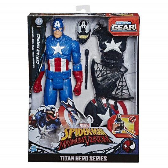 Hasbro Titan Hero Venom Captain America- veiksmo herojus 