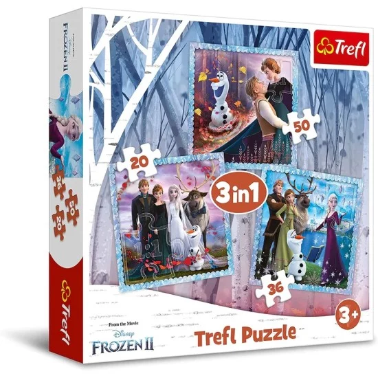 TREFL FROZEN 3 dėlionių rinkinys „Ledo šalis 2“ TREFL FROZEN 3 dėlionių rinkinys „Ledo šalis 2“