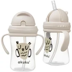 Akuku gertuvė su šiaudeliu 300ml OWL