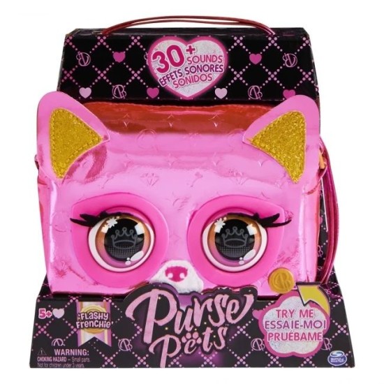 PURSE PETS Interaktyvi blizgi rankinė „Šuniukas“ PURSE PETS Interaktyvi blizgi rankinė „Šuniukas“