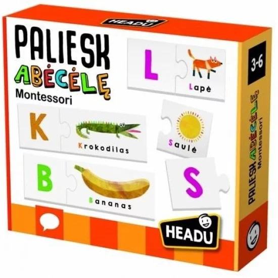 HEADU „Montessori“ Žaidimas „Paliesk abėcėlę“, lietuvių k. HEADU „Montessori“ Žaidimas „Paliesk abėcėlę“, lietuvių k.