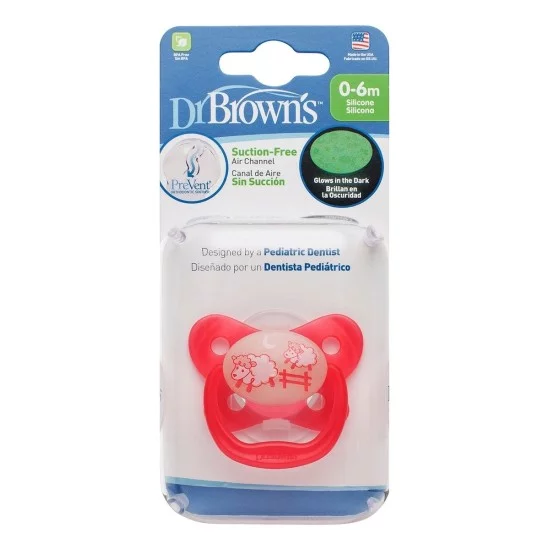 DR.BROWN'S naktį šviečiantis čiulptukas PreVent Butterfly 0-6 mėn. DR.BROWN'S naktį šviečiantis čiulptukas PreVent Butterfly 0-6 mėn.