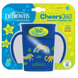 DR.BROWN’S gertuvė su dangteliu CHEERS 360 DECO 200ml, mėlyna