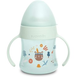 Suavinex neišsipilantis buteliukas su snapeliu ir rankenomis 150ml +4 Forest